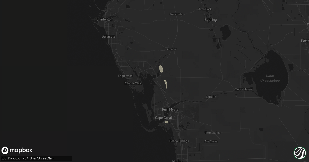Hail map in Punta Gorda, FL on September 9, 2026