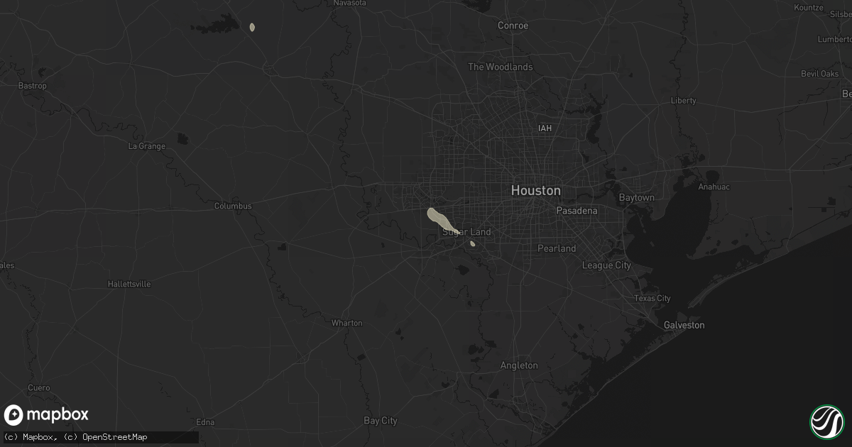 Hail map in Richmond, TX on September 9, 2026