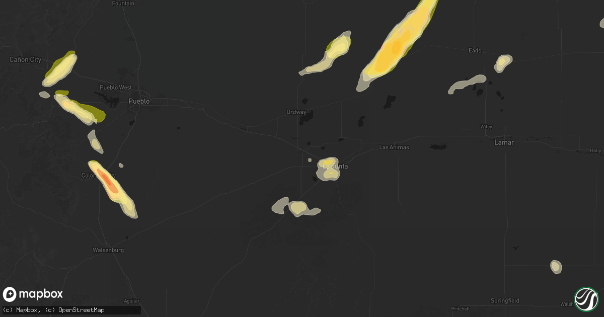 Hail map in Rocky Ford, CO on September 9, 2026