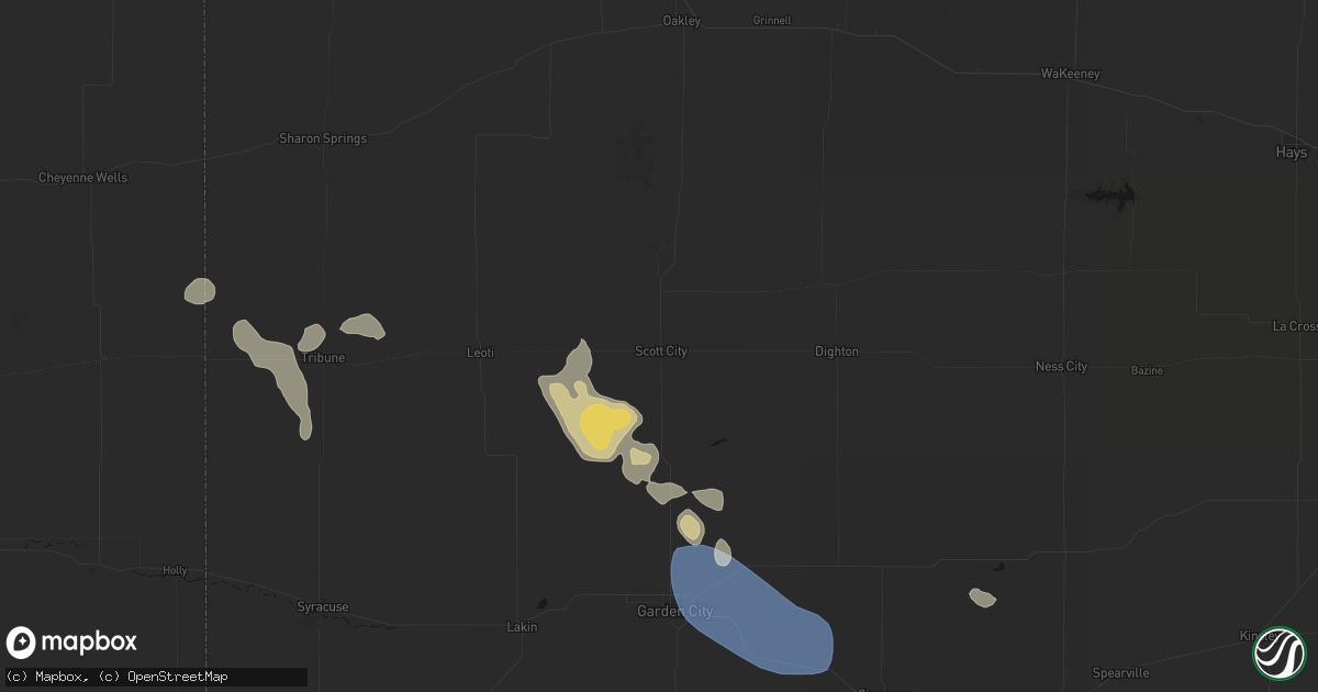 Hail map in Scott City, KS on September 9, 2026