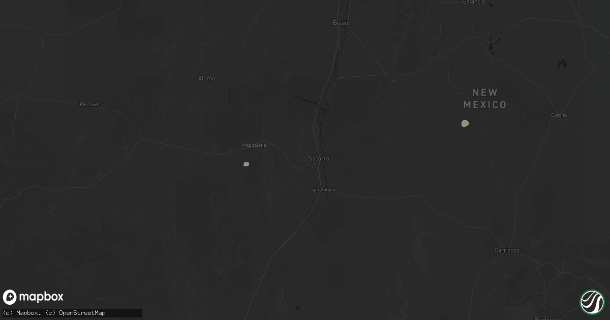 Hail map in Socorro, NM on September 9, 2026