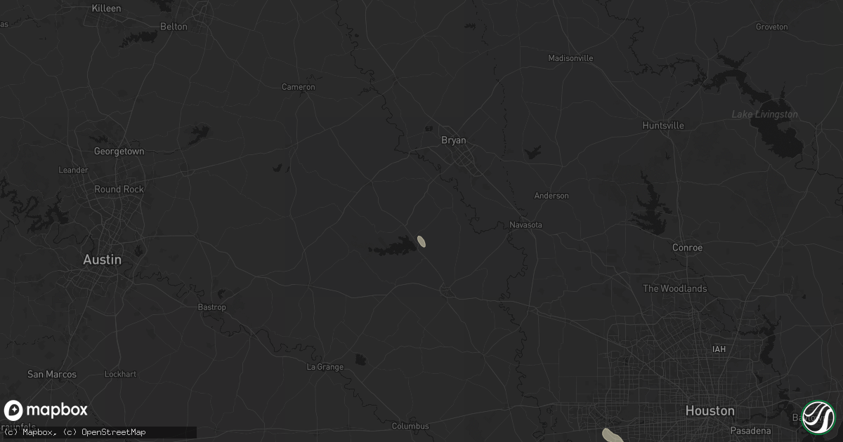 Hail map in Somerville, TX on September 9, 2026