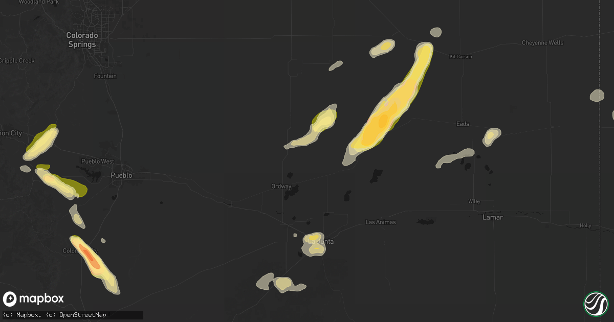 Hail map in Sugar City, CO on September 9, 2026