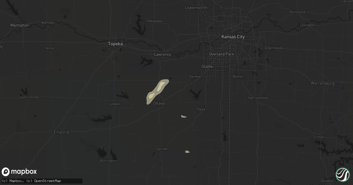 Hail map in Wellsville, KS on September 9, 2026