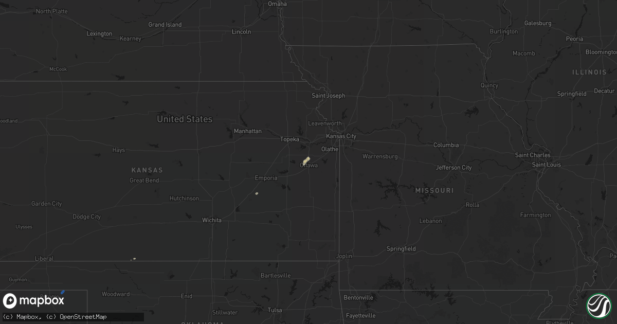 Hail map on September 9, 2026