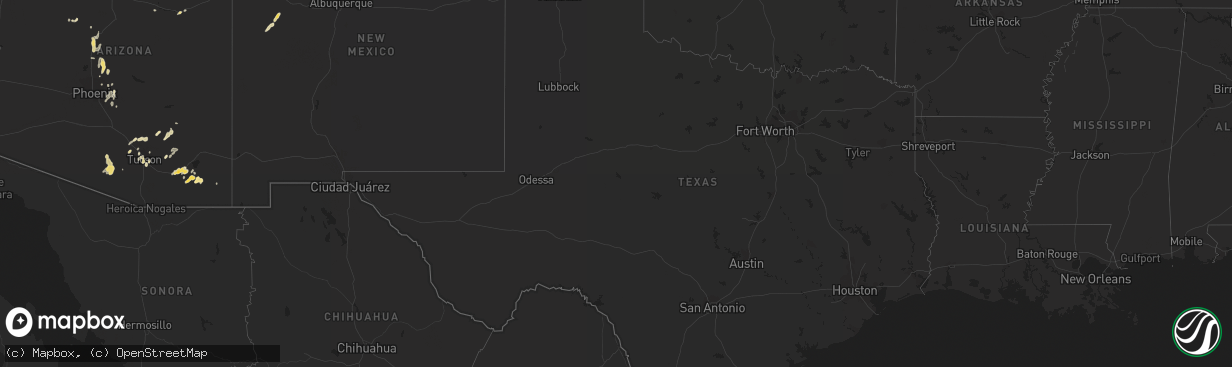 Hail map in Arizona on September 10, 2011