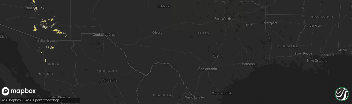 Hail map on September 10, 2011