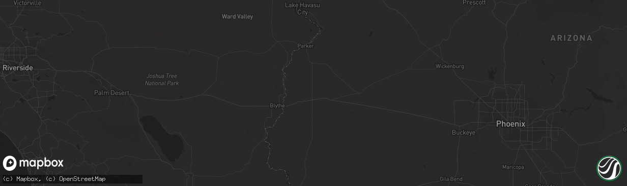 Hail map in Death Valley, CA on September 10, 2012