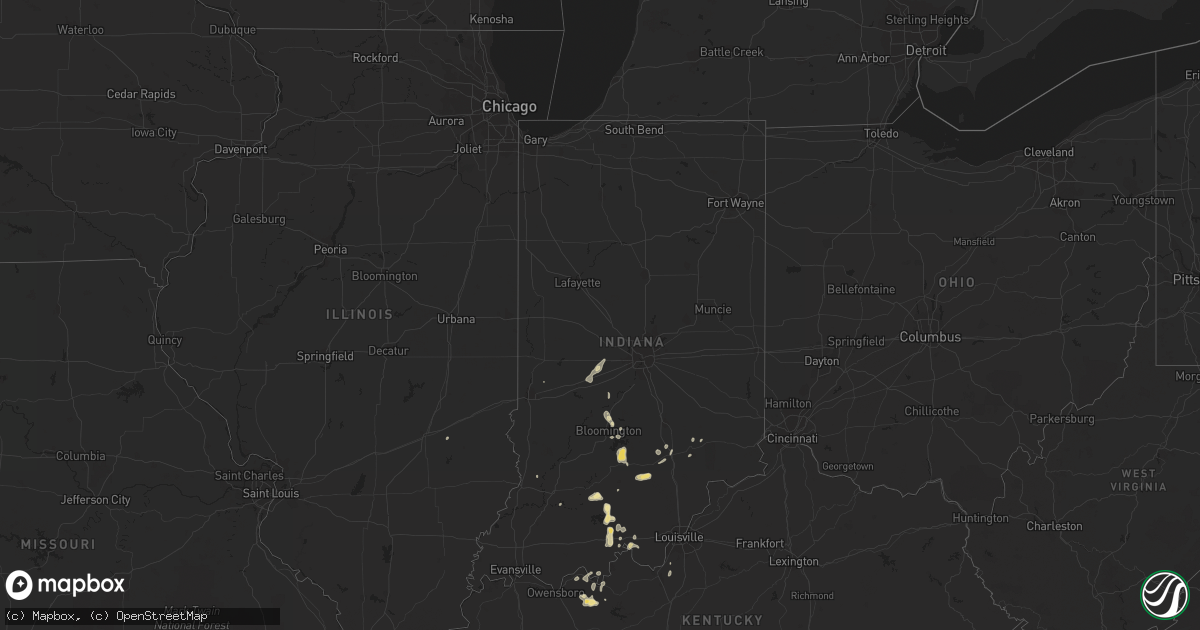Hail map in Illinois on September 10, 2013