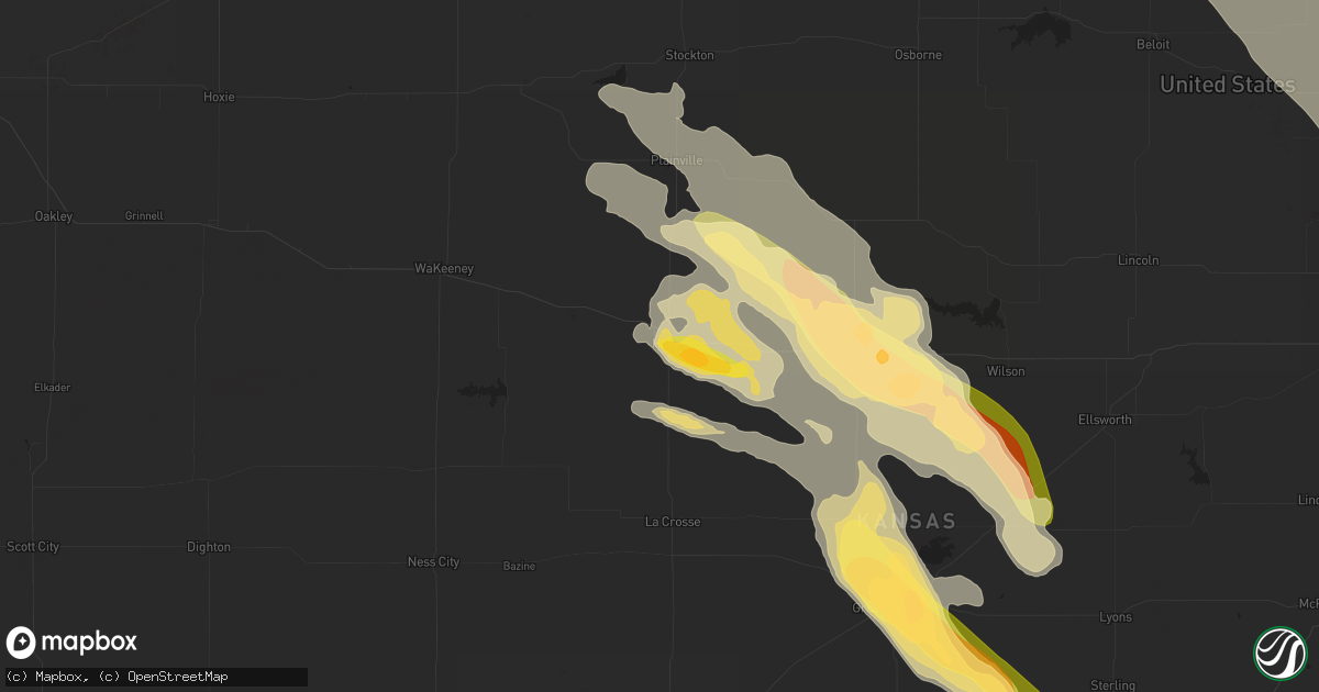 Hail map in Hays, KS on September 10, 2015