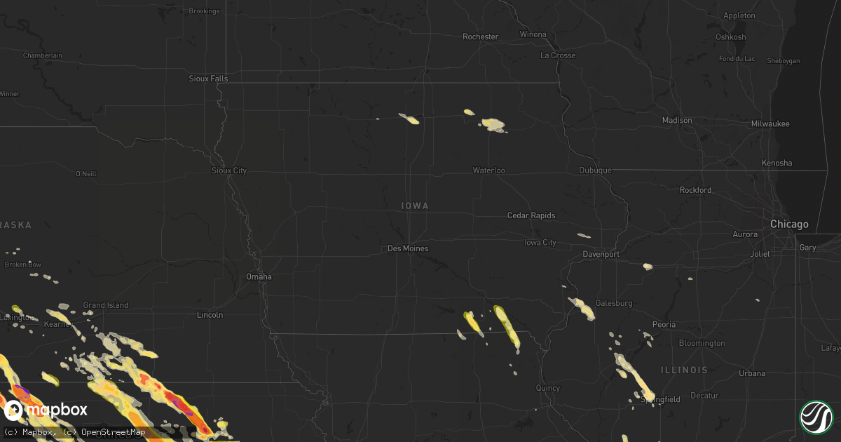 Hail map in Iowa on September 10, 2015