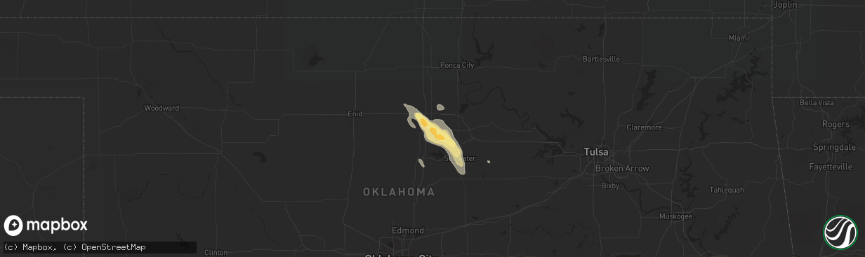 Hail map in Perry, OK on September 10, 2015