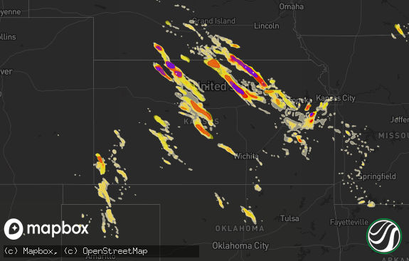 Hail map preview on 09-10-2015