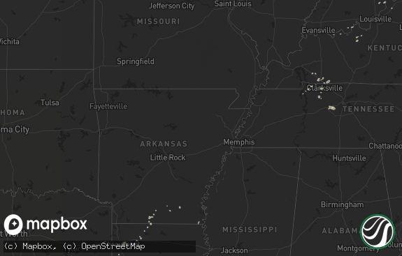 Hail map preview on 09-10-2016