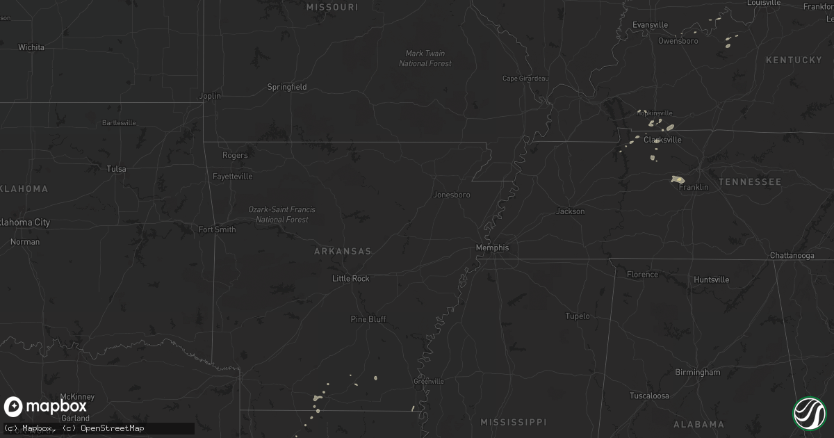 Hail map on September 10, 2016