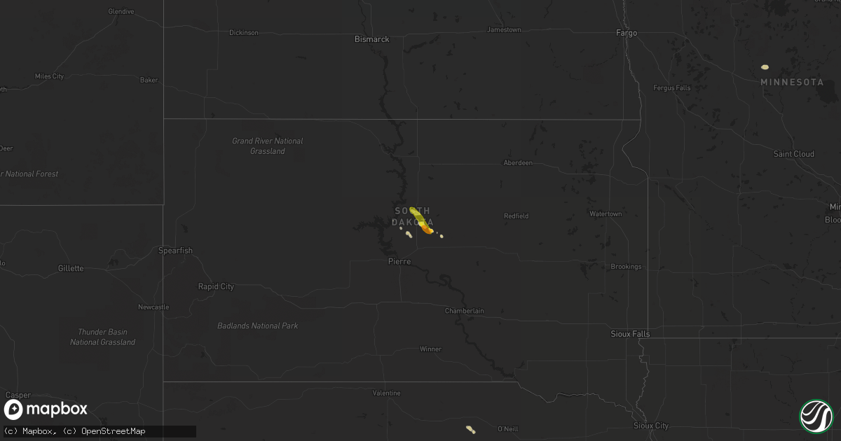 Hail map on September 10, 2018