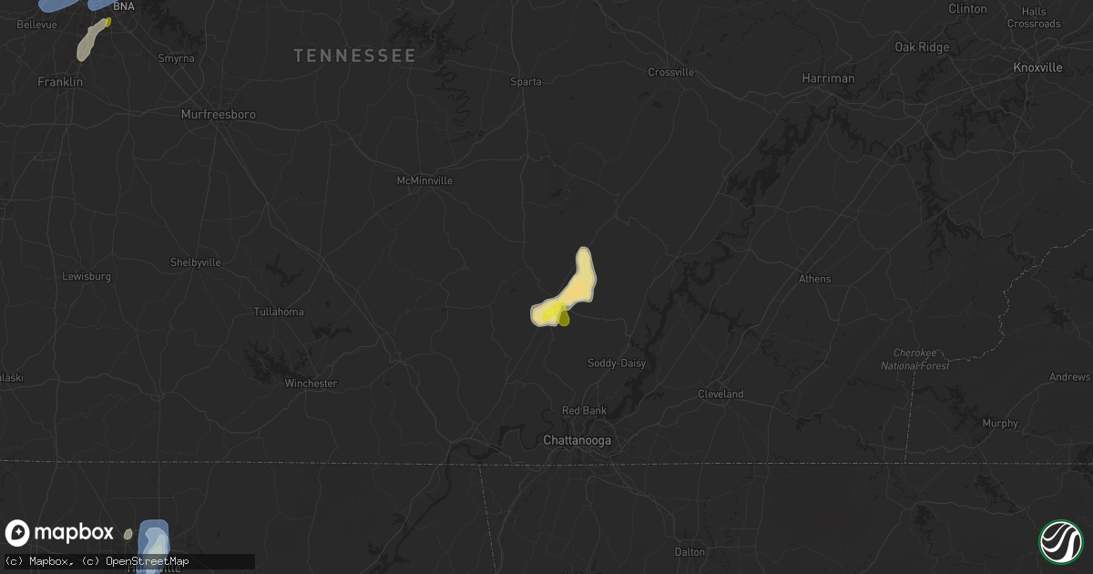 Hail map in Dunlap, TN on September 10, 2019