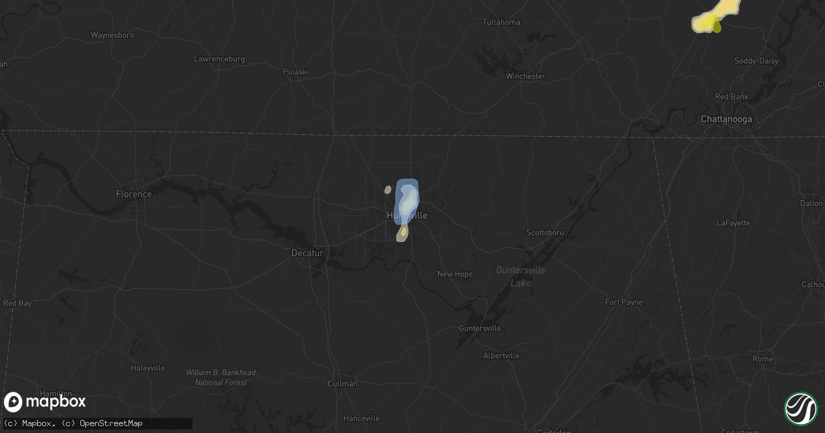 Hail map in Huntsville, AL on September 10, 2019