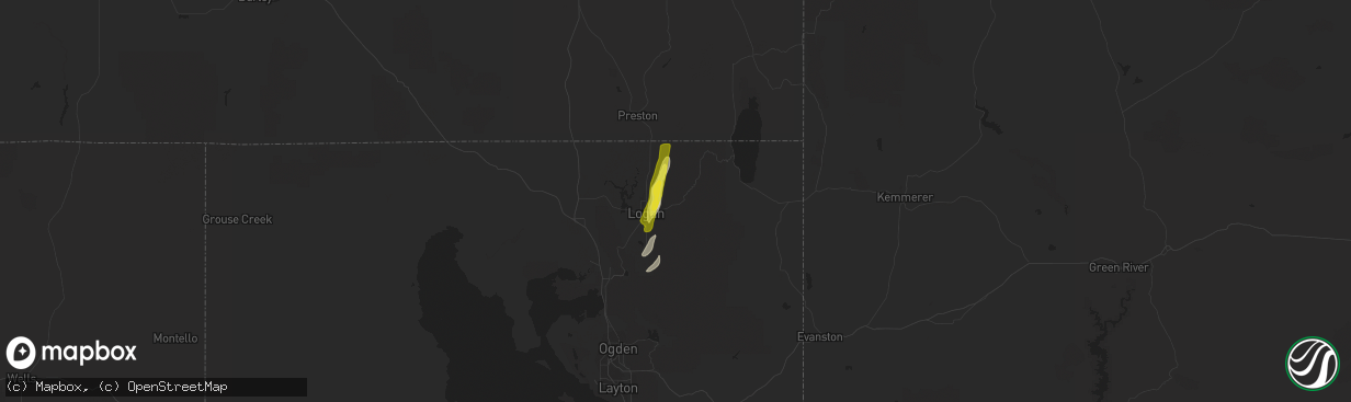 Hail map in Logan, UT on September 10, 2019