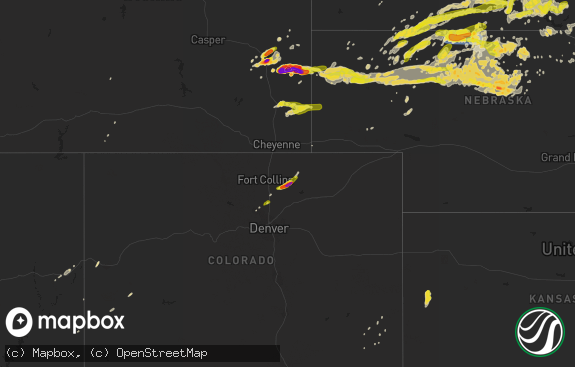 Hail map preview on 09-10-2019