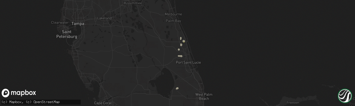 Hail map in Fort Pierce, FL on September 10, 2021
