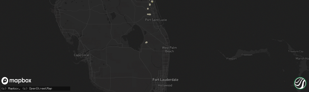 Hail map in Loxahatchee, FL on September 10, 2021