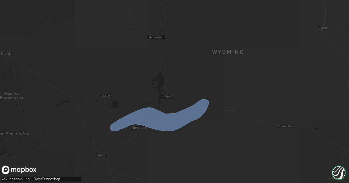 Hail map in Shoshoni, WY on September 10, 2021