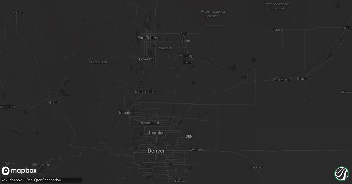 Hail map in Bayard, NE on September 10, 2023