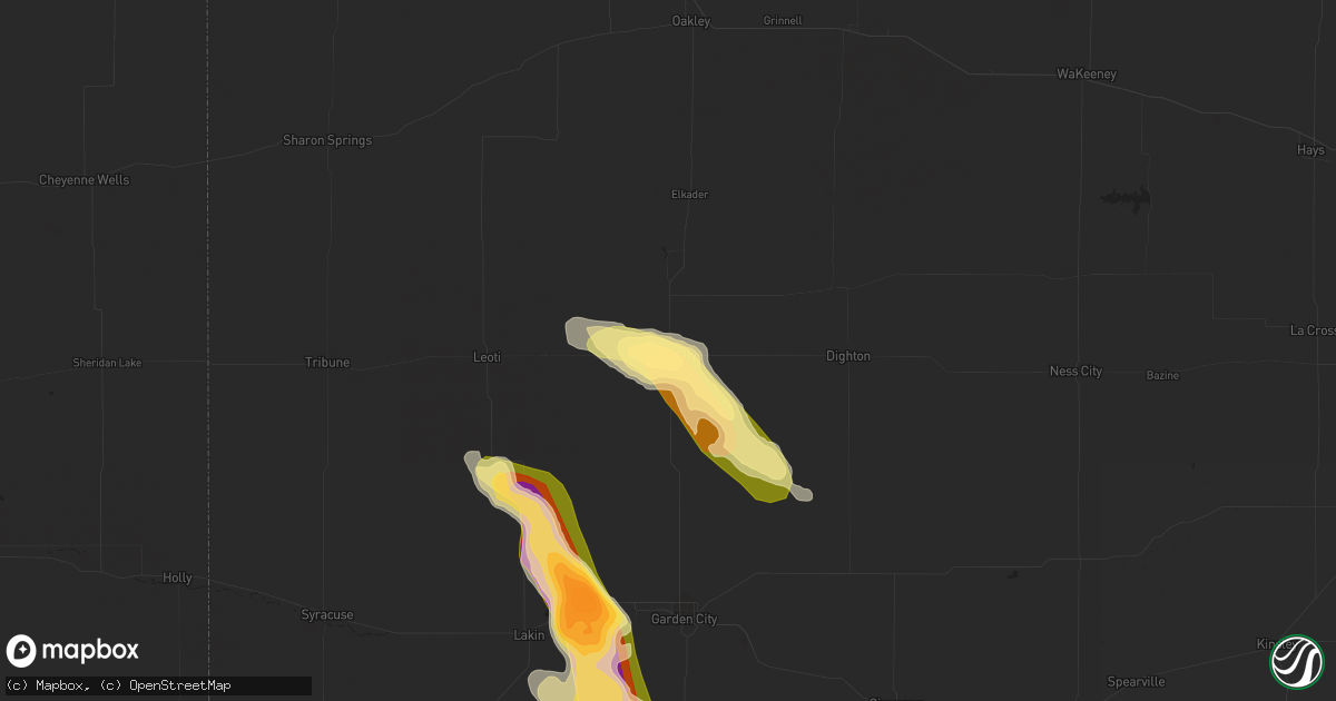 Hail map in Scott City, KS on September 10, 2023
