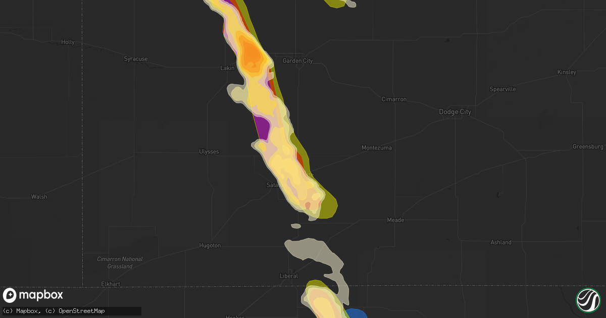 Hail map in Sublette, KS on September 10, 2023