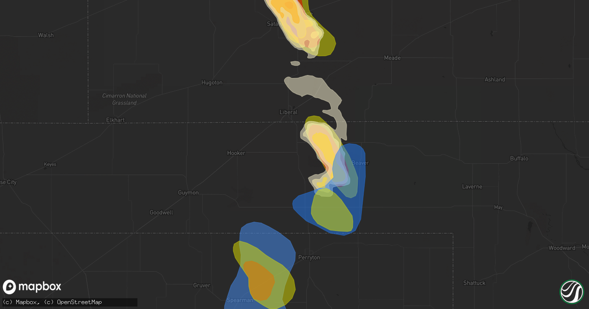 Hail map in Turpin, OK on September 10, 2023