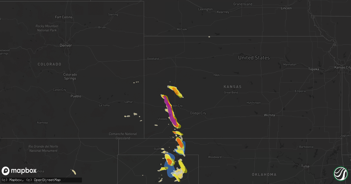 Hail map on September 10, 2023