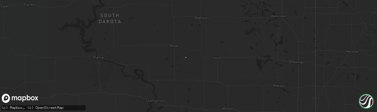 Hail map in Wessington, SD on September 10, 2024