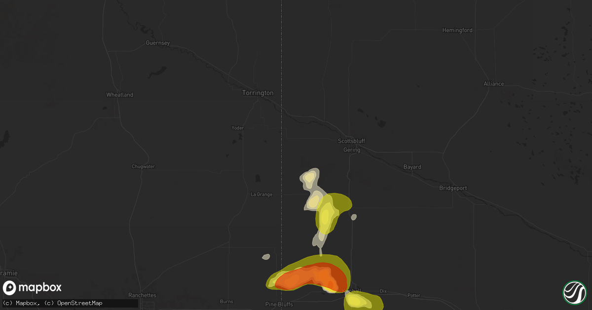 Hail map in Lyman, NE on September 10, 2025