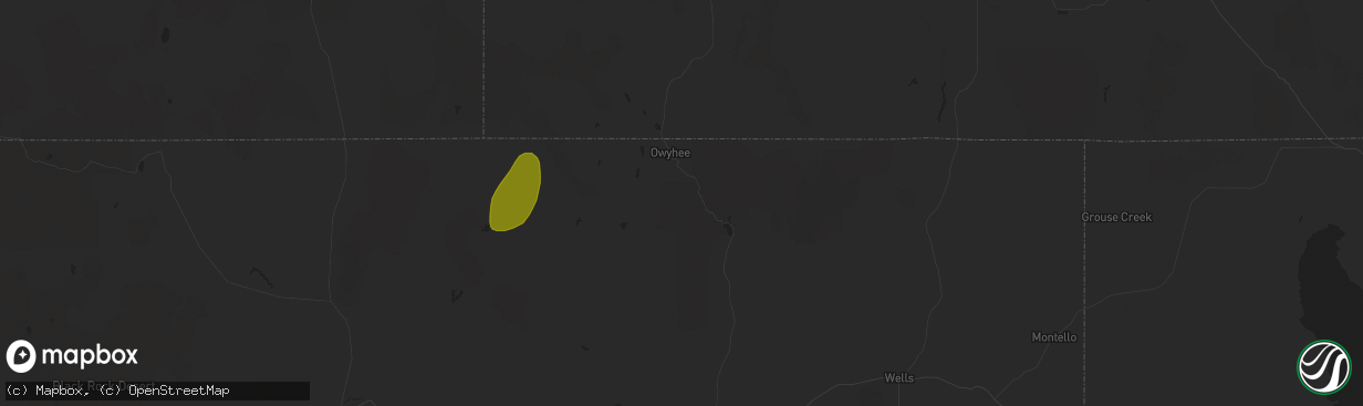 Hail map in Mountain City, NV on September 10, 2025