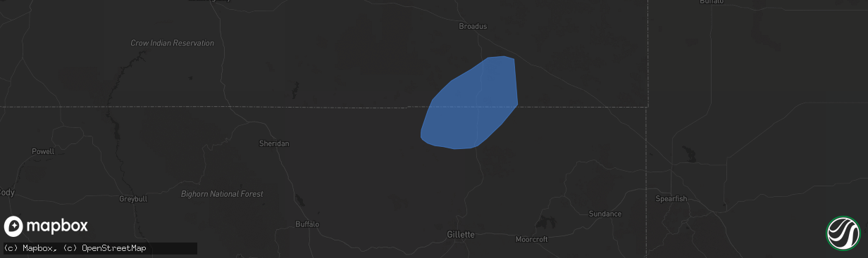 Hail map in Recluse, WY on September 10, 2025