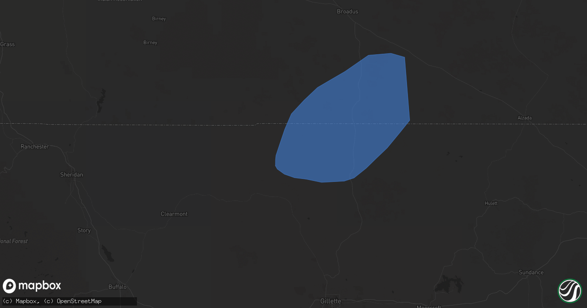 Hail map in Recluse, WY on September 10, 2025
