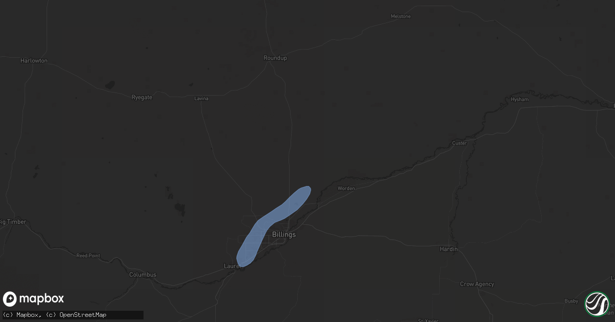 Hail map in Shepherd, MT on September 10, 2025