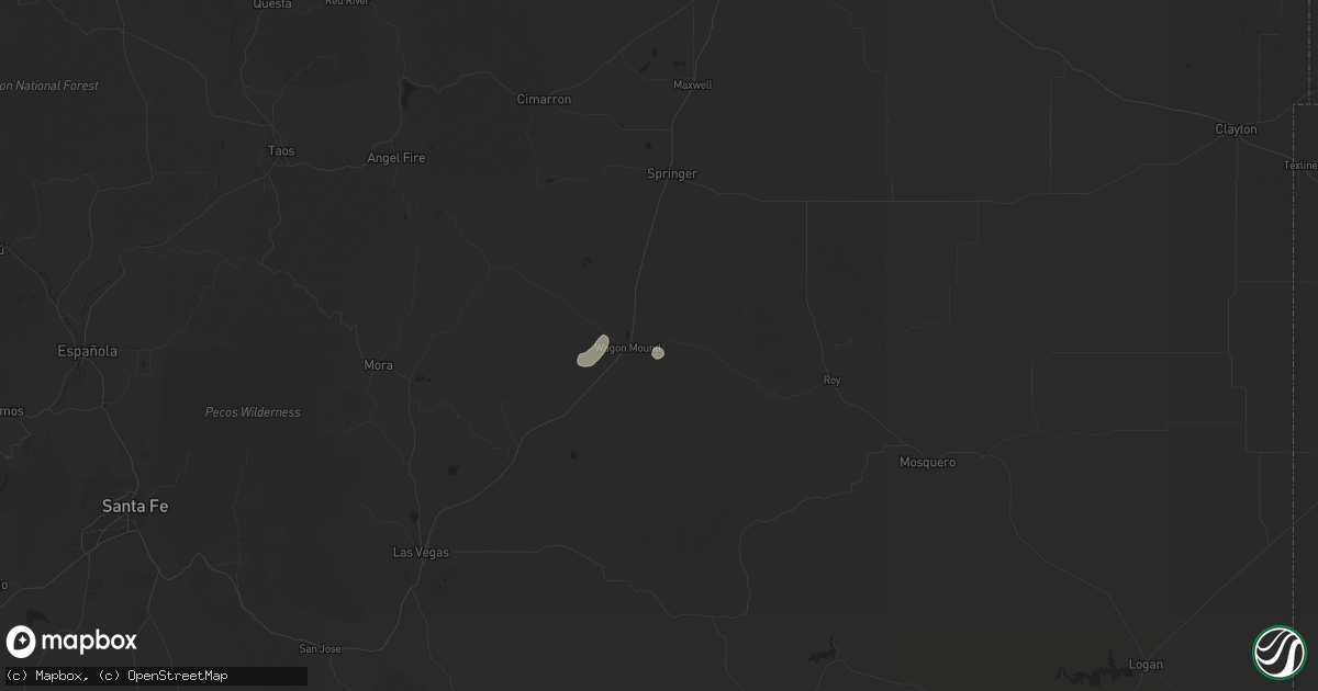 Hail map in Wagon Mound, NM on September 10, 2025
