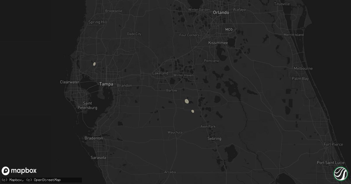 Hail map in Bartow, FL on September 10, 2026