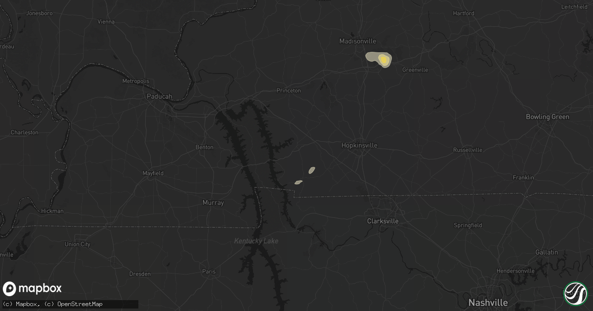 Hail map in Cadiz, KY on September 10, 2026