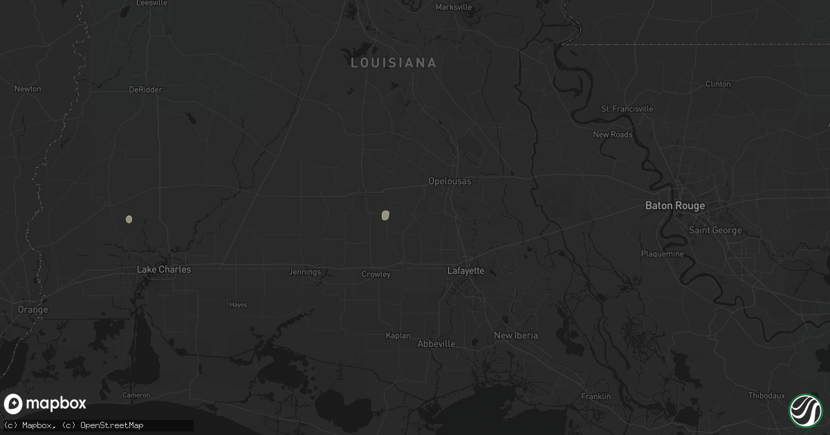 Hail map in Church Point, LA on September 10, 2026