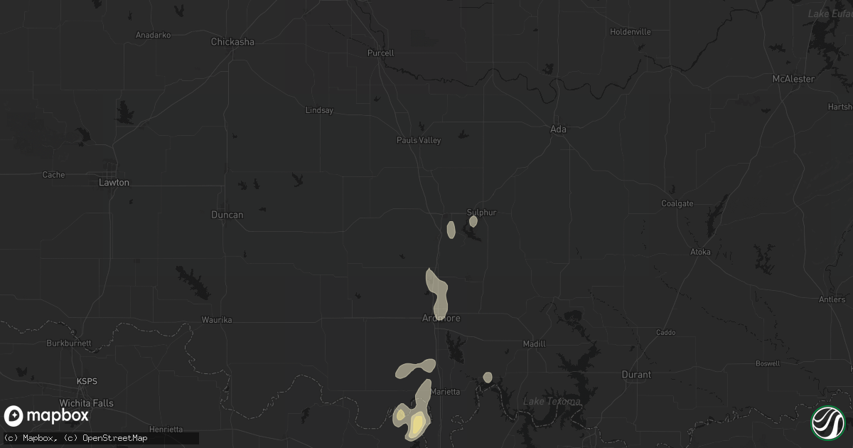 Hail map in Davis, OK on September 10, 2026