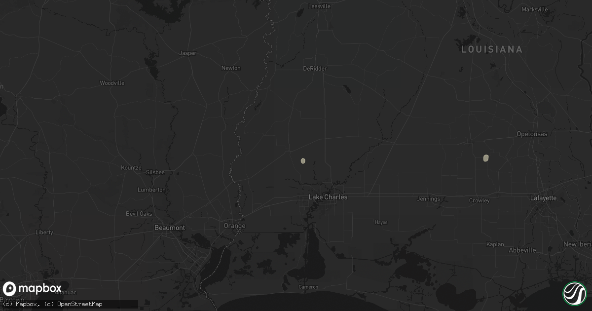 Hail map in Dequincy, LA on September 10, 2026
