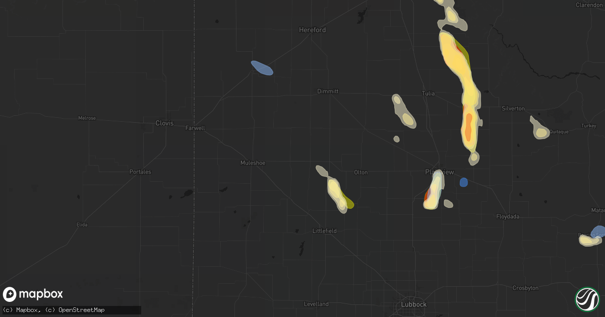 Hail map in Earth, TX on September 10, 2026