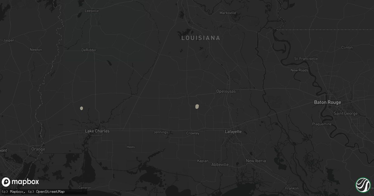 Hail map in Eunice, LA on September 10, 2026