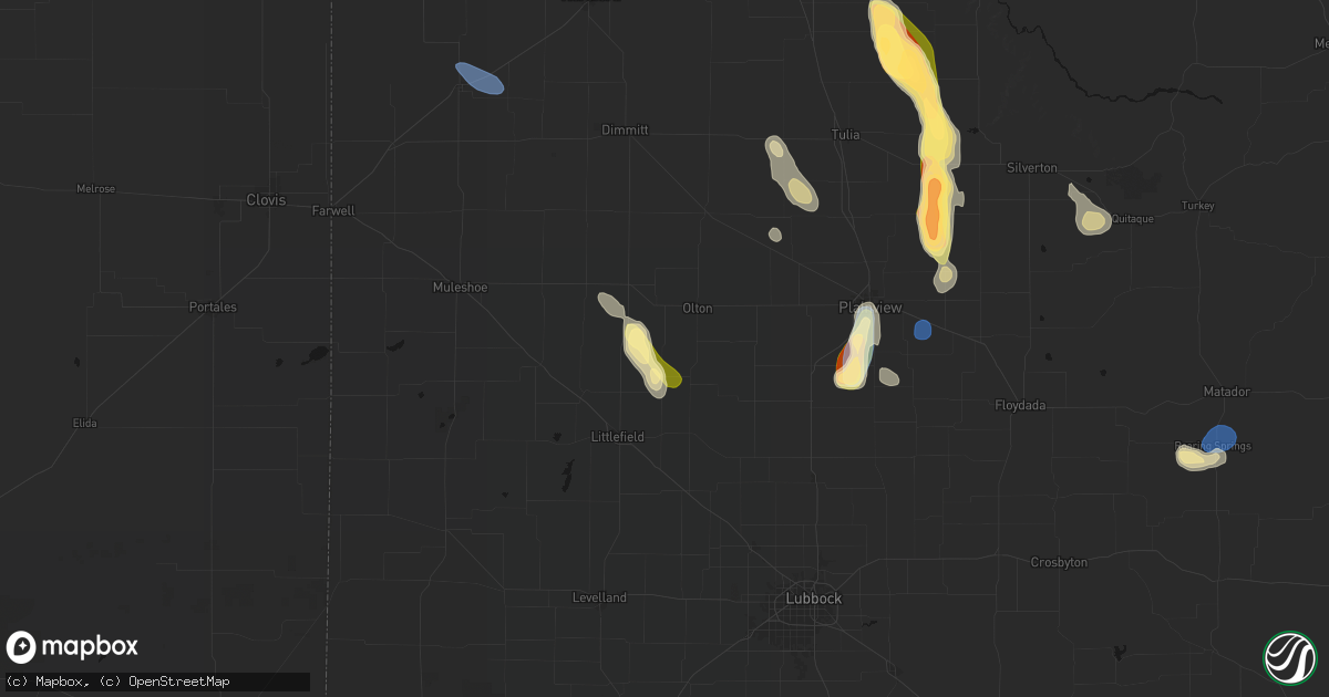 Hail map in Fieldton, TX on September 10, 2026