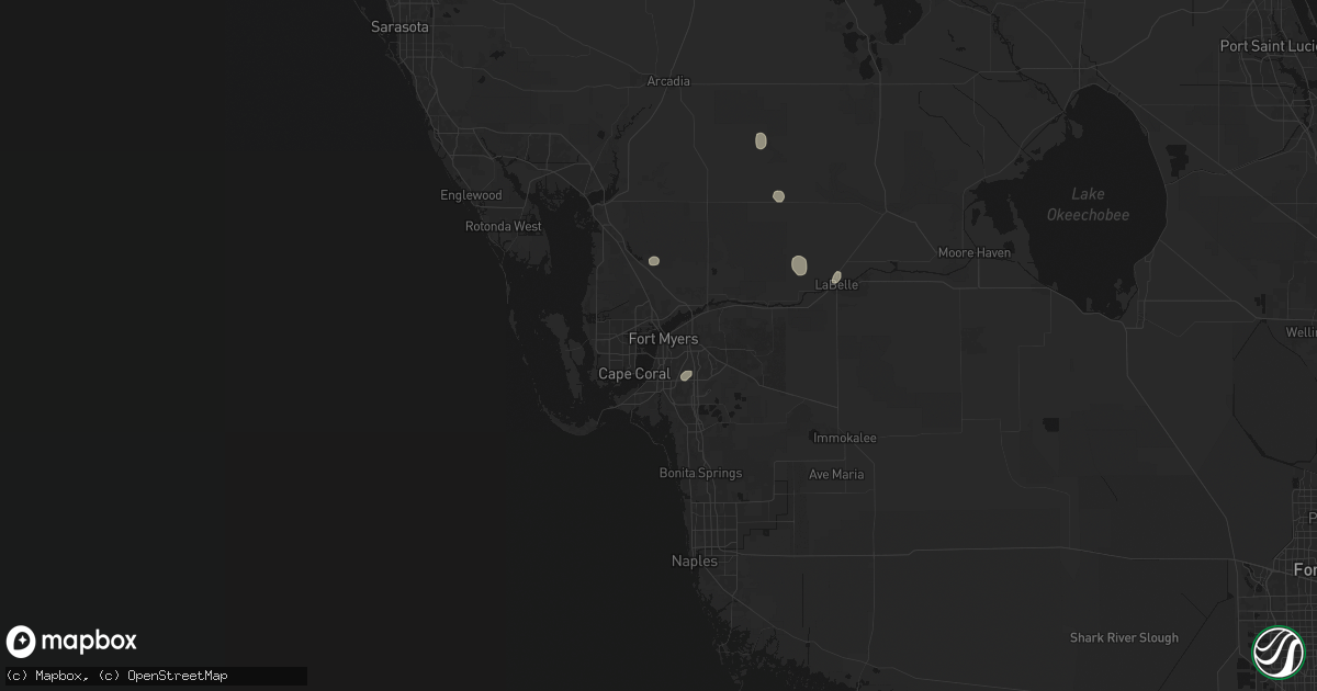 Hail map in Fort Myers, FL on September 10, 2026