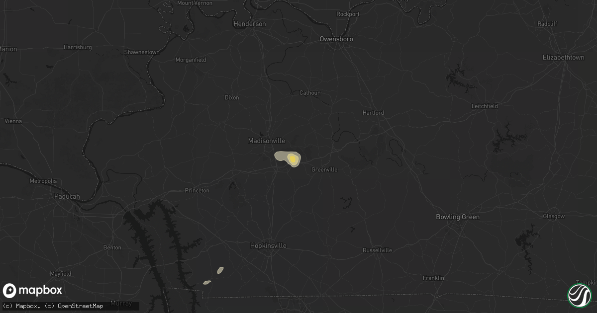 Hail map in Graham, KY on September 10, 2026