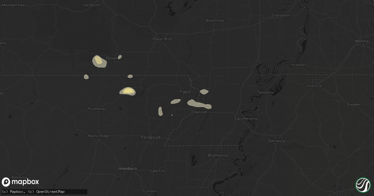 Hail map in Greenway, AR on September 10, 2026
